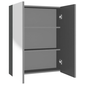 Szafka łazienkowa z lustrem, 60x15x75 cm, MDF, antracytowa