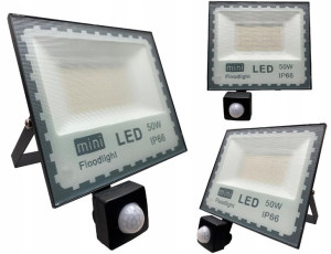 Halogen Lampa Naświetlacz Led 50w Z Czujnik Ruchu