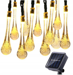 Girlanda solarna Świecące Lampki Led Sople Krople