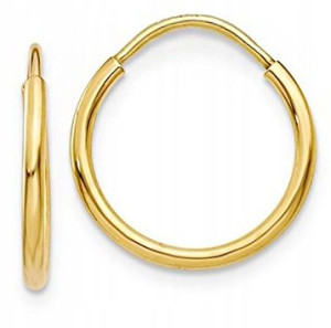 Piękne Złote Kolczyki Kółka 333 12 Mm Pudełko