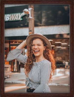 Ramka Na Zdjęcia Brązowa Foto Ramka 30x40 Cm