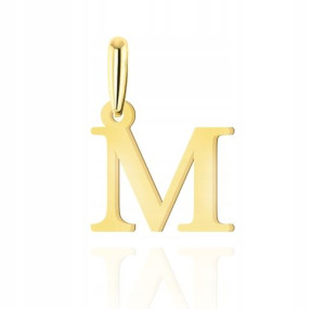 Złota Zawieszka Literka M 585
