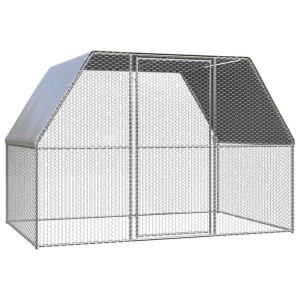 Klatka zewnętrzna dla kurcząt, 3x2x2 m, stal galwanizowana