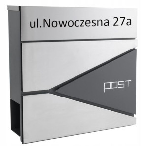 Skrzynka Na Listy Pocztowa Nowoczesna Z Napisem Gazetnik Nierdzewna