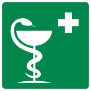 Znak, piktogram apteczki pierwszej pomocy Apteczka pierwszej pomocy GH002B2