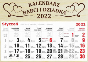 Prezent na Dzień Babci i Dziadka kalendarz +imiona
