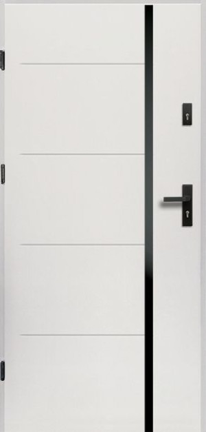 Drzwi Zewnętrzne Iris 90 L Metalowe Białe