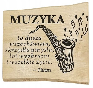 Obraz w drewnie dla muzyka melomana na prezent