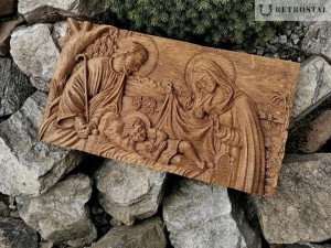 Ikona Święta Rodzina prezent na ślub obraz 25 cm