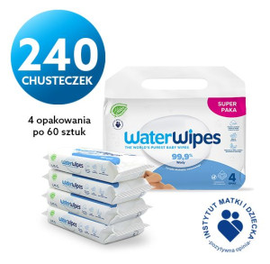 WaterWipes Chusteczki nawilżane dla niemowląt 240 szt.