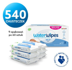 WaterWipes Chusteczki BIO nawilżane wodne dla dzieci 540 szt.