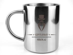 Kubek stalowy metalowy GRAWER DLA FACETA GENTLEMAN
