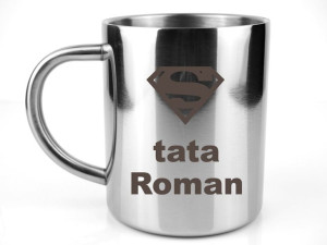 Kubek stalowy metalowy GRAWER DLA TATY