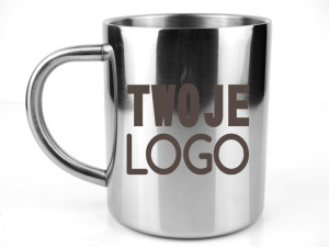 Kubek stalowy metalowy GRAWER TWOJE LOGO