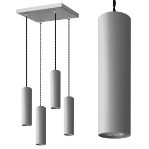 Lampa sufitowa wisząca nad stół TUBA 4P Żyrandol