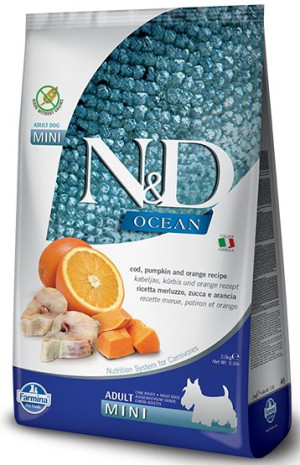 Farmina N&D Ocean canine COD, PUMPKIN & ORANGE ADULT MINI 800g