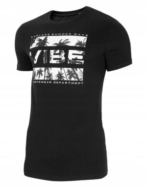 T-shirt Męski 4f H4l21-tsm026 Czarny