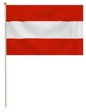 flaga Austria 30 x 46 cm poliester czerwony/biały