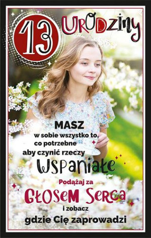 Kartka na 13 urodziny dla nastolatki U99