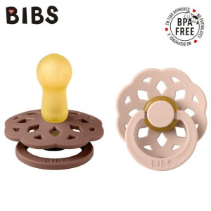 BIBS BOHEME M 2-pack WOODCHUCK & BLUSH Smoczek Uspokajający kauczuk Hevea