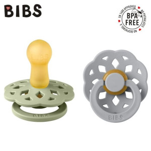 BIBS BOHEME M 2-pack SAGE & CLOUD Smoczek Uspokajający kauczuk Hevea