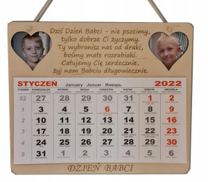 Kalendarz Dzień Babci Dziadka zdjęcie grawer