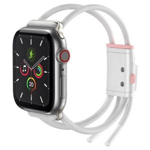 BASEUS pasek do Apple Watch 38mm / 40mm Let`s Go biało-różowy LBAPWA4-A24