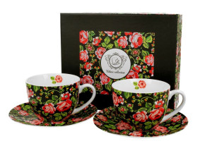Filiżanki ze spodkami 280 ml komplet 2 szt. wzór KRAKOWSKI