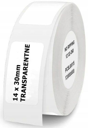 Etykiety termiczne NIIMBOT 14x30mm transparentne