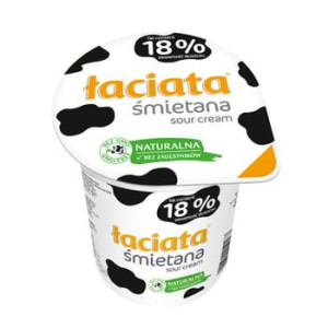Śmietana Łaciata 18% pasteryzowana 330g