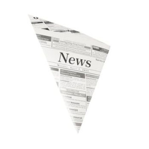 Papstar Torebki rożki na frytki "Newsprint" 1000szt.