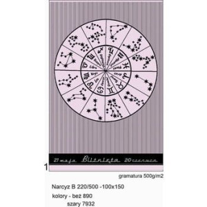 Ręcznik Zodiak 100x150 cm kolor beżowo-szary Byk