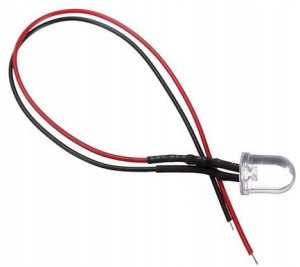 Dioda LED 3mm 12V z przewodem czerwona DPF