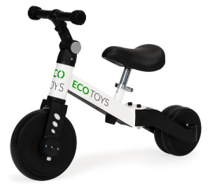 Rowerek trójkołowy biegowy 2w1 z pedałami Ecotoys