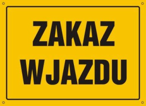 Znak - Zakaz wjazdu OA125 Zakaz wjazdu OA125EHBN