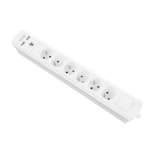 Listwa przeciwprzepięciowa, 6 gniazd 2P+Z (schuko), kabel 3x1,5mm?, długość