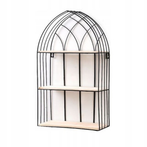 Półka ścienna, czarna, dekoracyjna, styl LOFT
