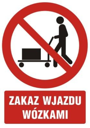 Znak - Zakaz wjazdu wózkami GC066 Zakaz wjazdu wózkami GC066CKPN