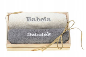 Prezent Dla Babci I Dziadka Zestaw Ręczników Haft