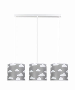 Lampa dla dziecka żyrandol do pokoju dziecka szare chmurki