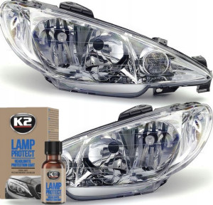 Reflektor Peugeot 206 H7+h7 S16 Kpl + Powłoka