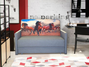  Sofa Amerykanka FOTO II Fotel Rozkładany - NADRUK -