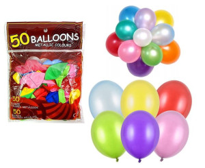 Balony Kolorowe Urodziny Bal Ślub Zestaw 50szt