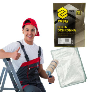 Vorel Folia Ochronna Remontowo Budowlana 4x5m