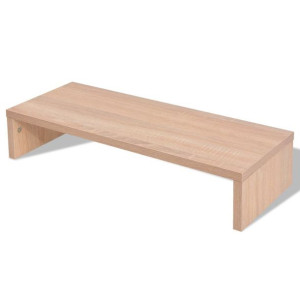 Podstawka pod monitor z płyty wiórowej 60x23,5x12 cm, beżowa