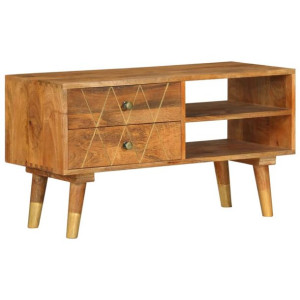 Szafka pod TV, 85 x 35 x 47 cm, lite drewno mango