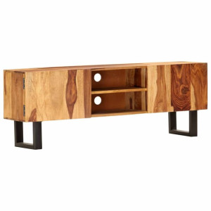 Szafka pod TV, 130 x 30 x 47 cm, lite drewno akacjowe