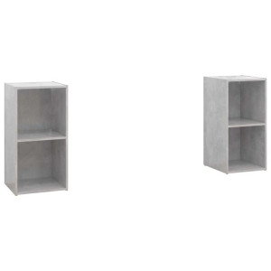 Szafki TV, 2 szt., szarość betonu, 72x35x36,5 cm, płyta wiórowa