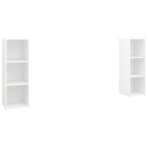 Szafki TV, 2 szt., białe, 107x35x37 cm, płyta wiórowa