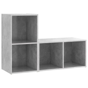 Szafki TV, 2 szt., szarość betonu, 72x35x36,5 cm, płyta wiórowa